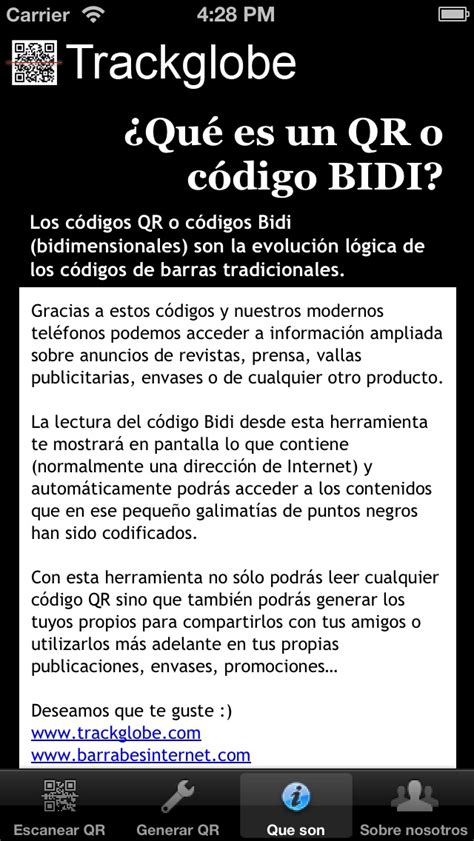 Qr Track Lector Y Generador De C Digos Qr Y Bidi Iphone App