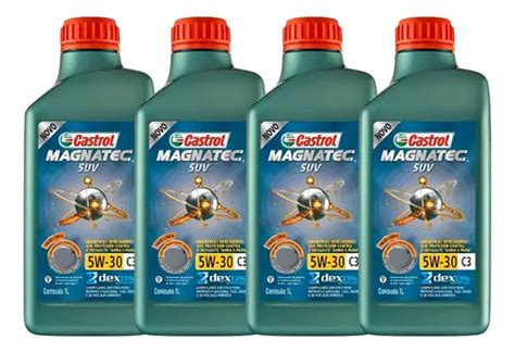 Kit 4 Óleo Motor Castrol Magnatec 5w30 Suv C3 Dexos 2 1lt