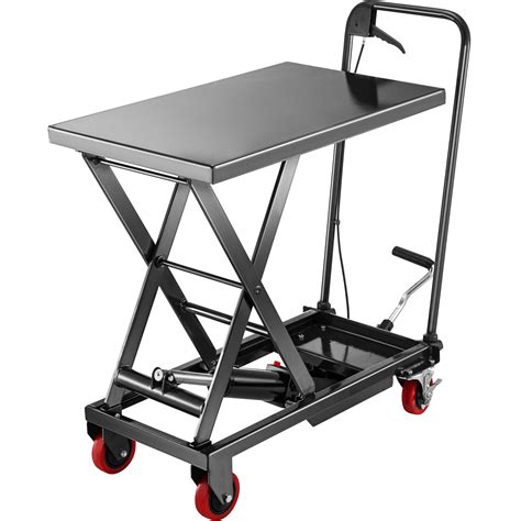 Hydraulic Scissor Cart Manual Scissor Lift Table 500lbs Lift Table Cart Vevor Us