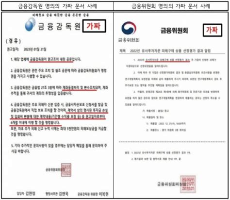 금융당국 사칭 가짜문서 투자사기 성행금감원 “원금보장 권유 주의” 이투데이