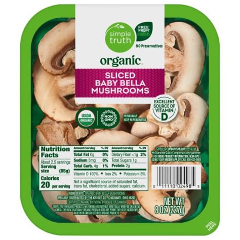Simple Truth Organic™ Sliced Baby Bella Mushrooms 8 Oz Dillons Food