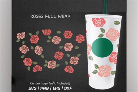 Butterfly Floral Venti Full Wrap Cup Graphic By Sunf Werdesigns