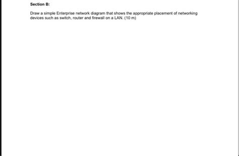 Solved Draw a simple Enterprise network diagram that shows | Chegg.com