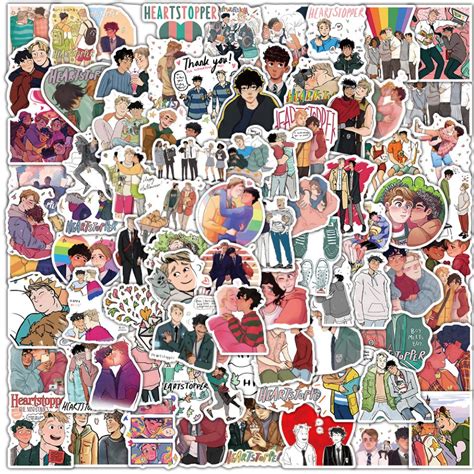 10 30 50pcs Hot Drama Anime Heartstopper Sticker Guitar Skateboard