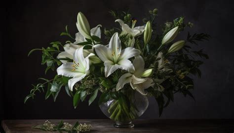 Premium Ai Image Fresh Bouquet Of Multi Colored Tulips On Table