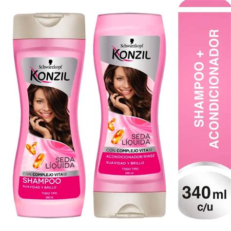 Shampoo Konzil Seda Liquido Vit12 X340 Ml Acondicionador X340 Ml