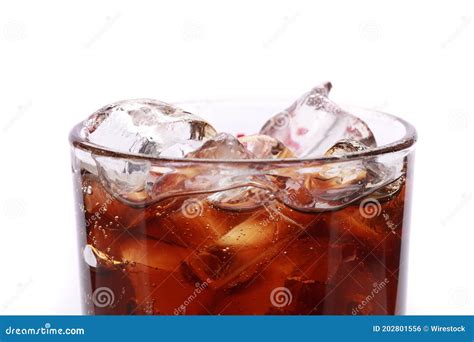 Glass of Coke with Ice Cubes Stock Photo - Image of cold, soda: 202801556