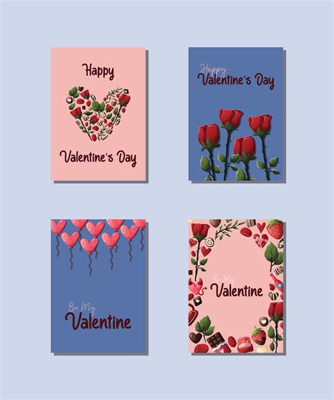 vector of valentine greeting card collection 38490315 Vector Art at ...