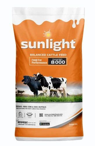 Mesh Diamond 8000 Sunlight Balanced Cattle Feed Packaging Type PP Bag