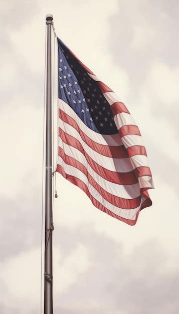 Premium Ai Image Closeup Of Rippled American Flag Usa Flag Generative Ai