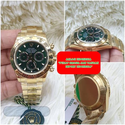 Jual NEW Jam Pria ROLEX Daytona Gold Automatic SWISS ETA Garansi 1th