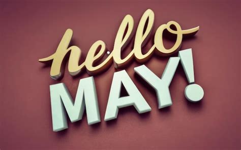 Premium Ai Image Hello May Month Text