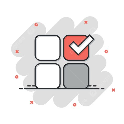 Comicstyle Checklist Icon With Splash Effect On White Background Vector