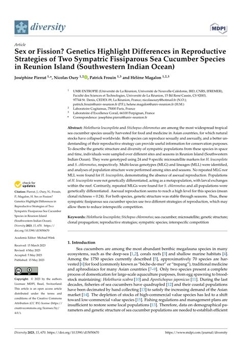 Pdf Sex Or Fission Genetics Highlight Differences In Reproductive