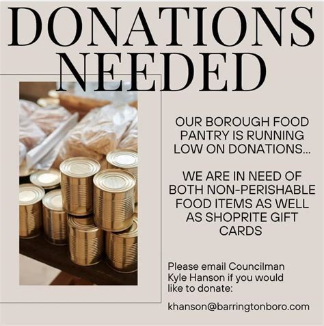 Food Pantry Donations Needed | Barrington Boro