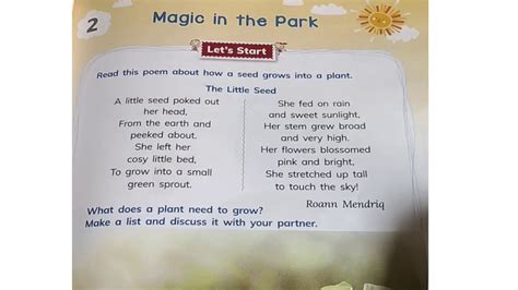 Magic In The Park Chapter From Living English Ratna Sagar For