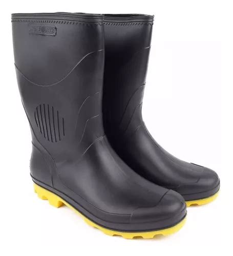 Bota Galocha Pega Forte Cano Longo Borracha Pvc Imperme Vel