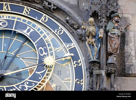 Prague Astronomical Clock, tower of Old Town Hall, Old Town Square, old ...