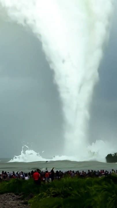 Waterspout Right In Front Of The Shore Youtube