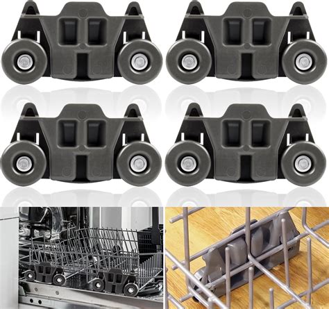 Amazon W10195417 Upgraded Dishwasher Wheels Lower Dish Rack