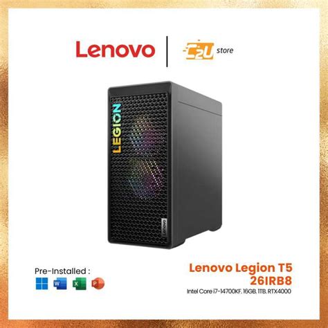 Jual Lenovo Legion T5 26irb8 Core I7 14700kf 16gb 1tb Rtx 4000 W11h