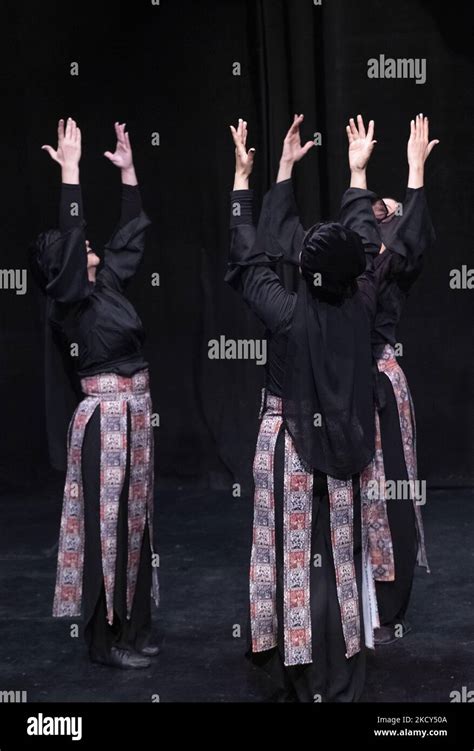 Female Members Of The Khishtan Performance Group Practice To Perform In