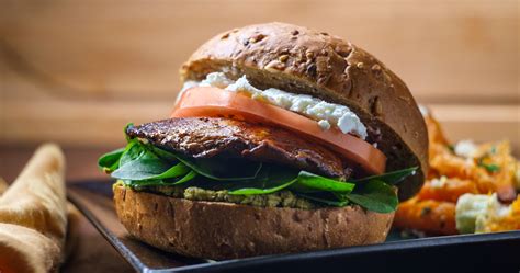 Portabella Burger With Goat Cheese And Pesto Minutes Recipe