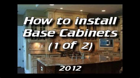 How To Install Kitchen Cabinets Installing Base Cabinets 1 Of 4 Youtube