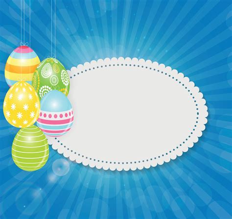 Beautiful Easter Egg Background Vector Illustration Vector Art