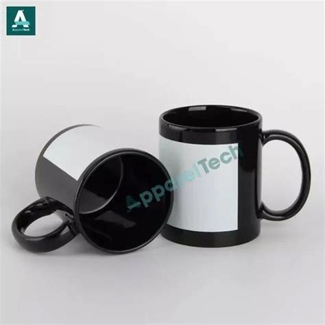 Plain Ceramic Sublimation Black Patch Mug For Gifting At Rs Piece