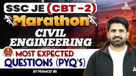 Ssc Je 2024 Marathon Ssc Je Cbt 2 Civil Engineering Previous Year