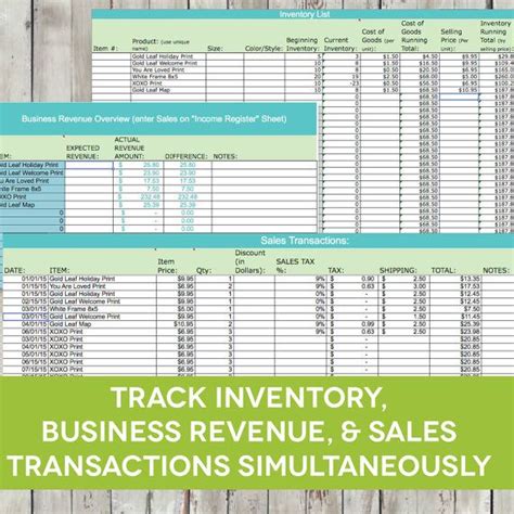 Home Business Planner 21 Page Excel Spreadsheet Etsy Seller Budget