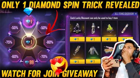 How To Get New Lucky Wheel Only 1💎 Diamond Spin Trick Revealed Watch For Giveaway 🏆🏆💎💎 Youtube