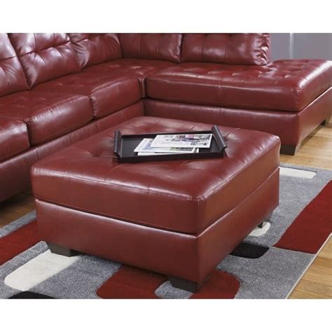 Ashley Furniture Alliston 3 Piece Leather Sectional with Ottoman - 20100-16-67-08-PKG