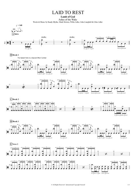 Laid to Rest Tab by Lamb of God (Guitar Pro) - Full Score | mySongBook