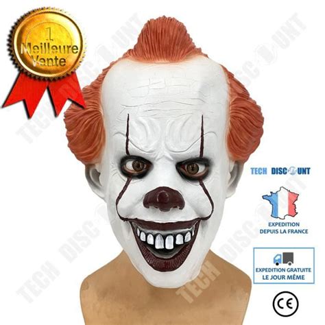 Masque de clown fantôme en Latex Halloween TECH DISCOUNT TD