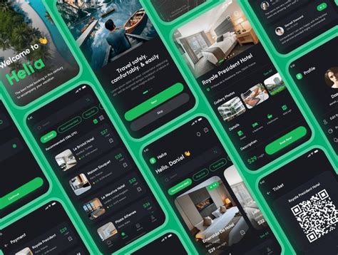 Helia Hotel Booking App UI Kit Figma Resources