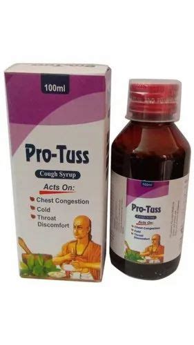 Pro Tuss Ayurvedic Cough Syrup Packaging Type Bottle Packaging Size