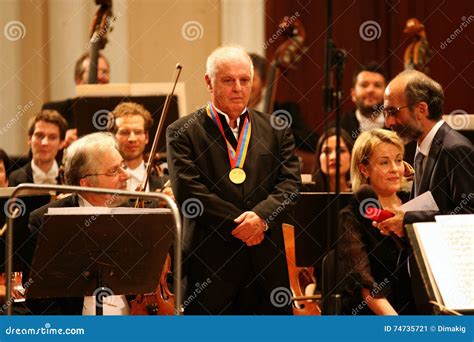 Conductor Barenboim and the Berlin Philharmonic Orchestra Editorial ...