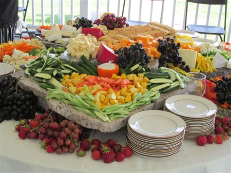 Cheese Crackers Fruit And Vegetable Crudite Display A Perfect