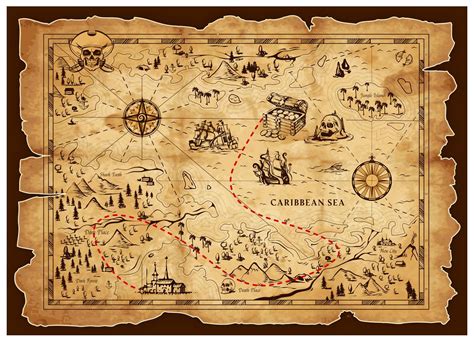 Wolada Pirate Treasure Map Backdrop 7x5ft 12448 Desertcart Angola