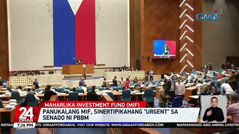 Panukalang Mif Sinertipikahang Urgent Sa Senado Ni Pbbm Oras