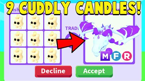 Trading New Cuddly Candle In Adopt Me Youtube