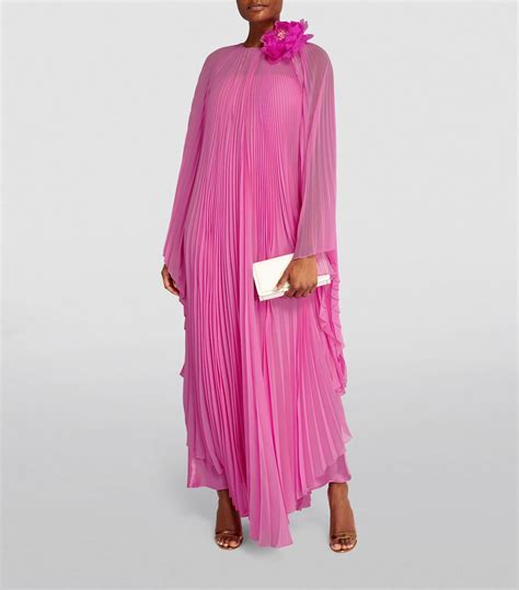 Womens Max Mara Pink Tulle Pleated Maxi Dress Harrods Uk