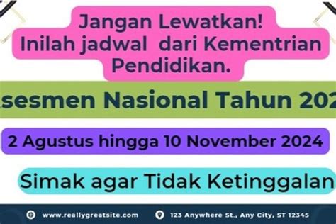 Kemendikbudristek Jadwal Asesmen Nasional 2024 Sudah Rilis Catat Tanggalnya Melintas