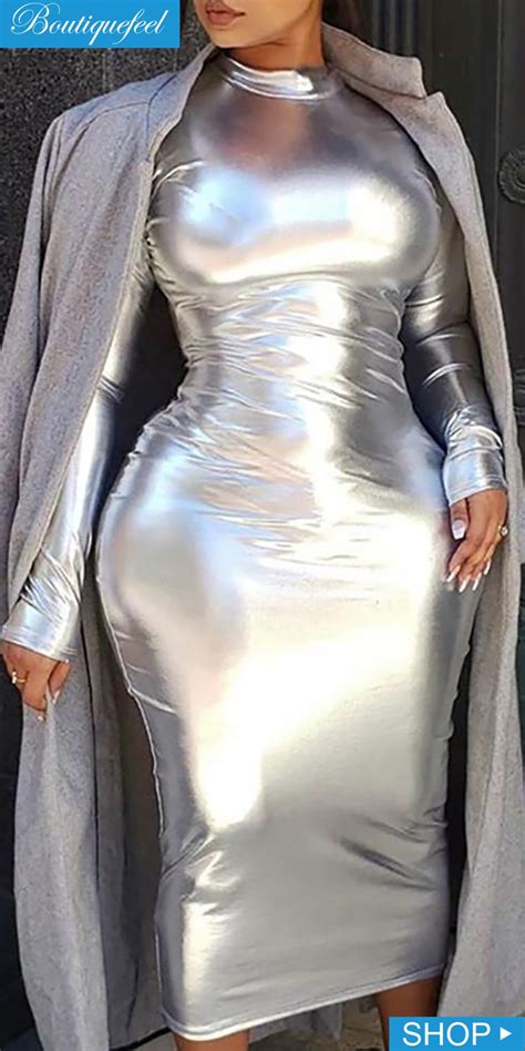 Faux Leather Long Sleeve Bodycon Dress Long Sleeve Bodycon Bodycon Dress Long Sleeve Bodycon