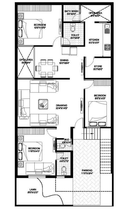 Feet By Feet X House Plan