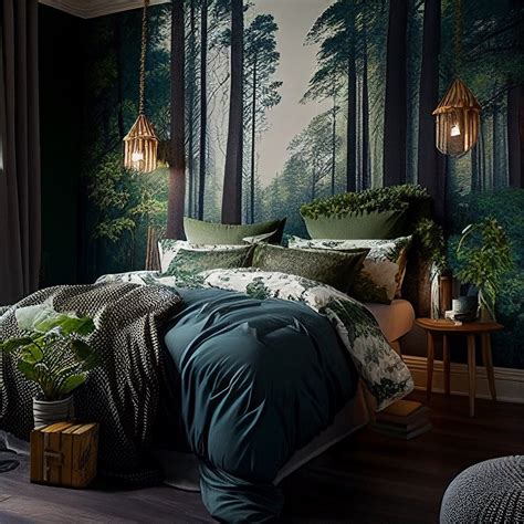 Forest Bedroom Ideas Natural Bedroom Bedroom Green Bedroom Themes