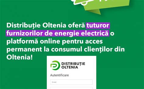 Util pentru furnizorii de energie Distribuție Oltenia lansează o