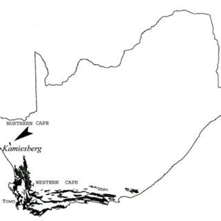 Distribution of the Fynbos biome in South Africa. The arrow indicates ...